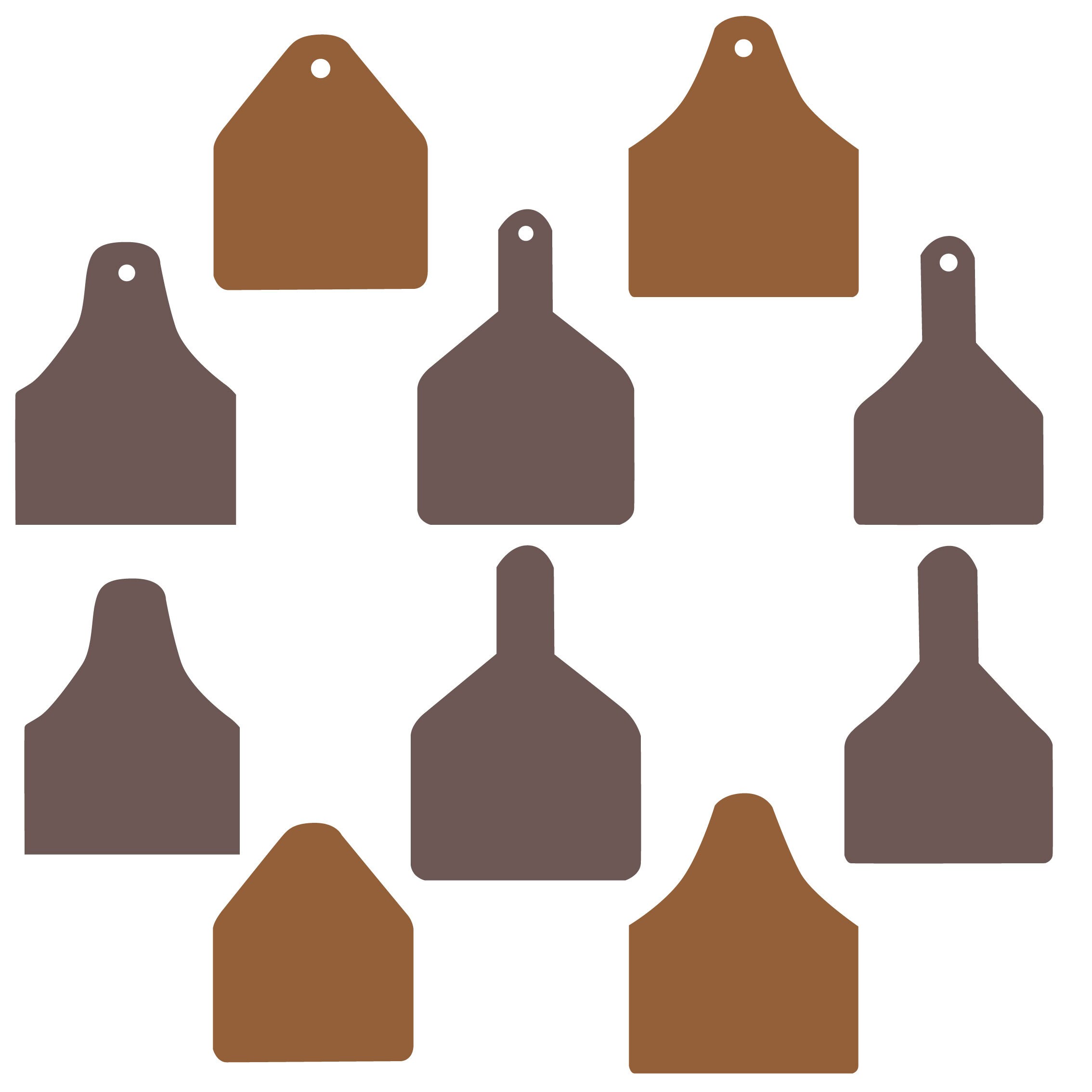 Cow ear tags SVG svg dxf png eps vector Etsy