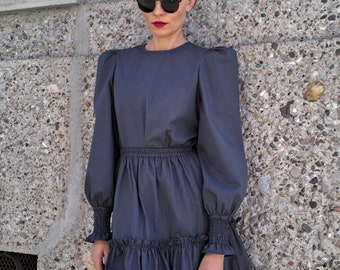 puff sleeve Shirt with elasticated cuffs - Puff sleeve shirt and elasticated cuffs