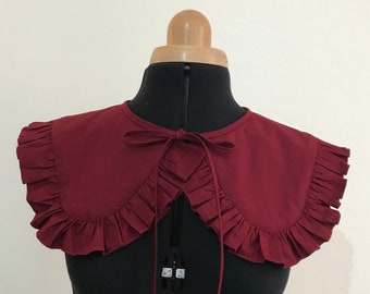 Peter Pan COLLAR/ "Round" Collar with ruffles/volant - Peter Pan Collar/ "Round" Collar with ruffles