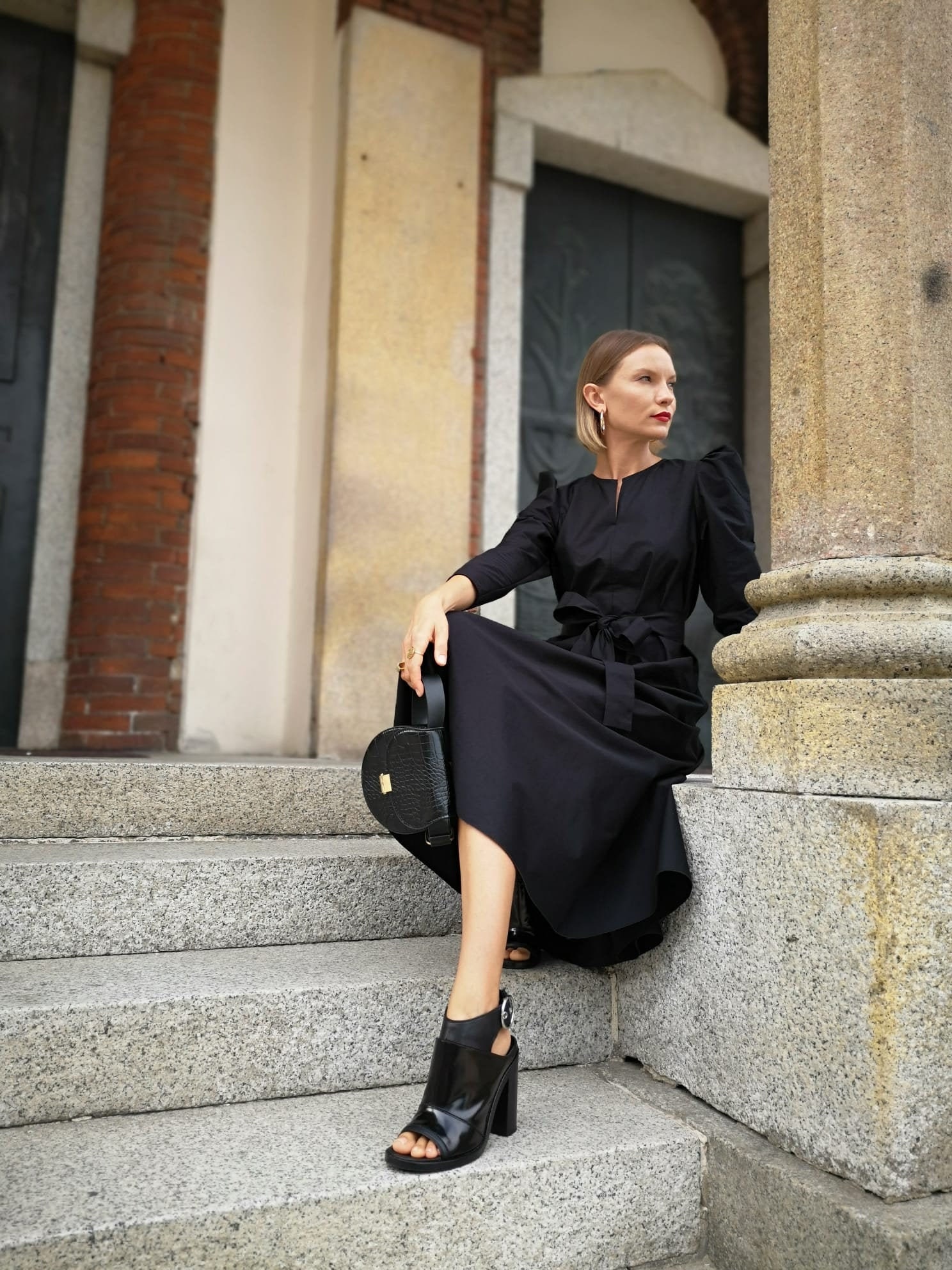 PUFF SLEEVE Dress/women's Cotton Dress 