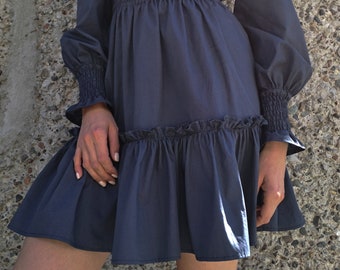 ruffled Miniskirt with elasticated waist - Miniskirt with ruffles and elasticated waist