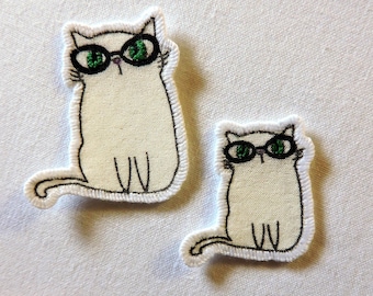 Cat applique, handmade applique