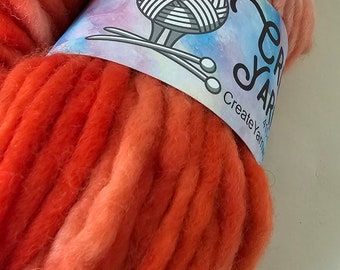 Broken Peach in 100% Superwash Merino Super Bulky Yarn