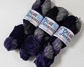 Purple Rain in Slub Superwash Merino/Nylon (90/10) Blend Fingering Weight Yarn
