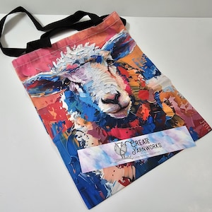 Abstract Sheep Large Project Bag - Tote with Handles
