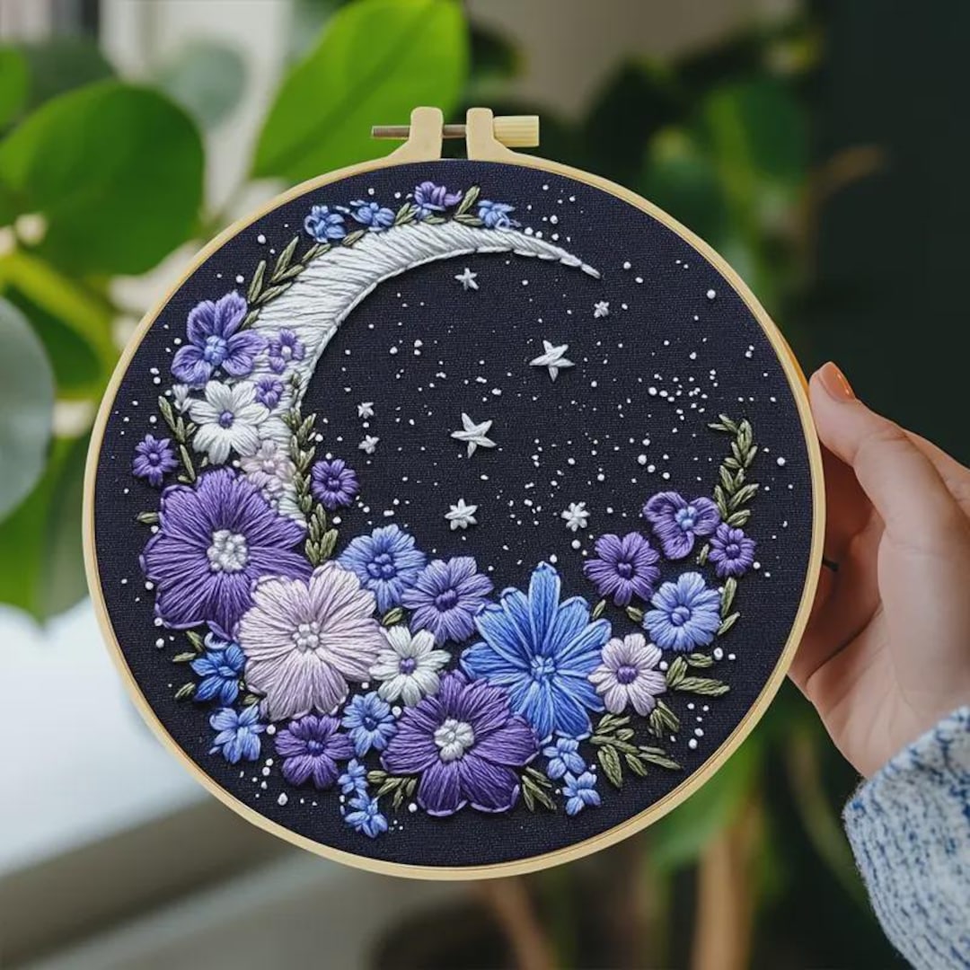 Dark Moon Embroidery Kit - Etsy