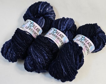 Navy in Thick n Thin 100% Superwash Merino Bulky Yarn
