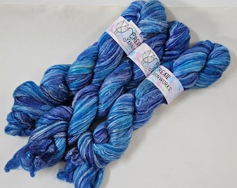 Blue Skies in Merino/Milk Fiber 67/33 blend Top 4oz braid