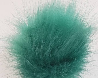 Pompón de piel sintética - Verde