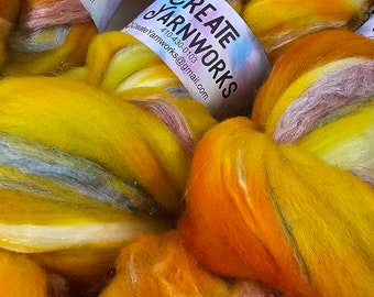 Goldilocks in Superwash Merino & Stellina Blend 4oz braid