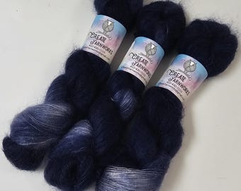 Navy in Kid Mohair/Silk Blend Lace Weight Yarn