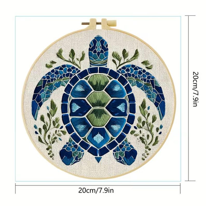 Sea Turtle Embroidery Kit - Etsy