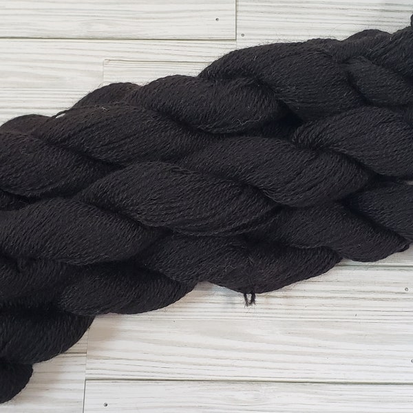 Natural Dark Brown Alpaca Yarn 3-ply Sport Weight 150 yards +/-