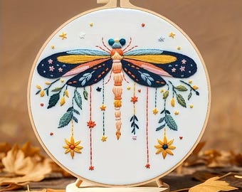 Colorful Dragonfly Embroidery Kit