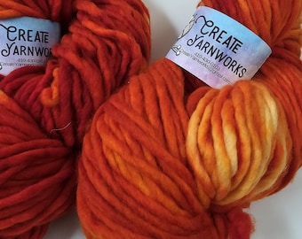 Pumpkin in 100% Superwash Merino Super Bulky Yarn