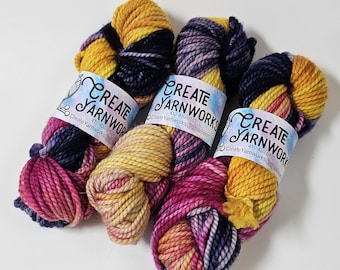 Mountain Sunset in 100% Superwash Merino Bulky Yarn