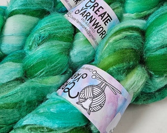 Irish in Polwarth/Tussah Silk 67/33 custom blend Top 4oz braid