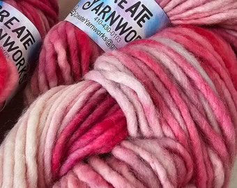 Pretty in Pink in 100% Superwash Merino Super Bulky Yarn