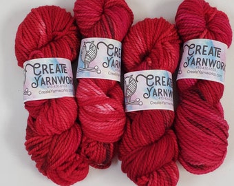 Ragin' Red em fio volumoso 100% Merino Superwash