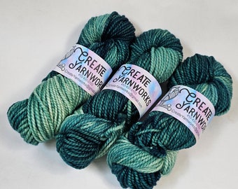 Tonal Forest Green in 100% Superwash Merino Bulky Yarn