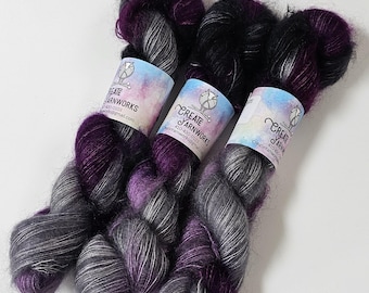 Purple Rain in Kid Mohair/Silk Blend Lace Weight Yarn