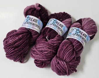 Wine Country in Silver Sparkle Superwash Merino Blend  Super Bulky Weight Yarn