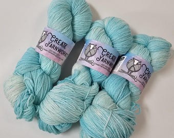 Breakfast at Tiffany's in Silver Sparkle Superwash Merino Blend  Fingering Weight Yarn