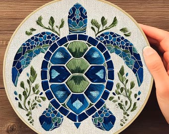 Sea Turtle Embroidery Kit