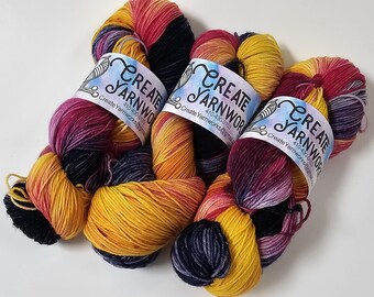 Mountain Sunset in Superwash Merino/Nylon (85/15) Blend Fingering Weight Yarn