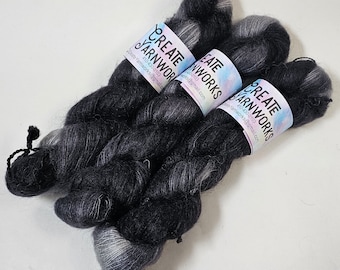 Almost Black in Kid Mohair/Silk Blend Lace Weight Yarn