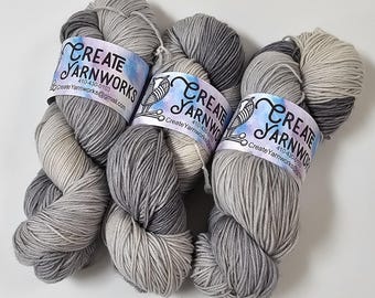 Stormy Skies in Superwash Merino/Nylon (85/15) Blend Fingering Weight Yarn