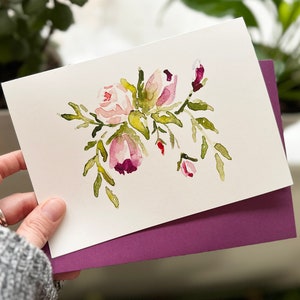 Bloemwenskaart | Pakket bloemenkaarten | Wenskaarten | Handgemaakt wenskaarten | Wenskaartenset | Aquarelkaarten | Bedankkaarten