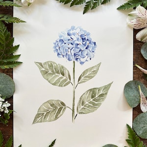 Hydrangea Print / Acuarela Hydrangea / Acuarela Flores / Hydrangea Decor / Hydrangea Wall Art / Hydrangea Wall Decor / Mother’s Day gift