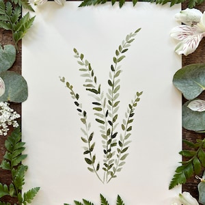 Greenery Print | Watercolor leaves | botanical Watercolor | botanical Decor | botanical Wall Art | botanical Wall Decor