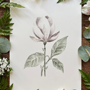 Magnolia Print / Acuarela Magnolia / Acuarela Flores / Magnolia Decor / Magnolia Wall Art / Magnolia Wall Decor / Christmas gift