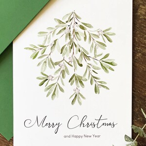 Maretakkerstkaarten | Aquarel kerstkaart | Kerstkaartenset | Botanische kaartenset| Kaartenset van 5 | Bedankkaarten
