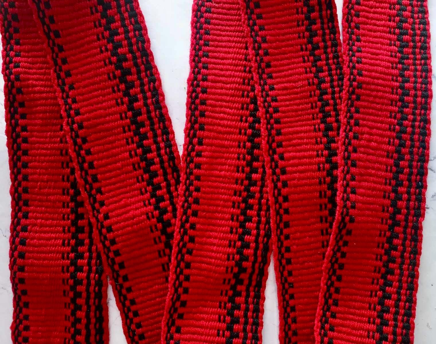 Handwoven Purple and Red Geometric Women\'s Belt Handmade Purple Belts for Women for sale | eBay main image 2