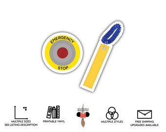 Accesorios para atracciones: señal de parada de emergencia y correa amarilla / pegatinas para parques temáticos (actualizar)