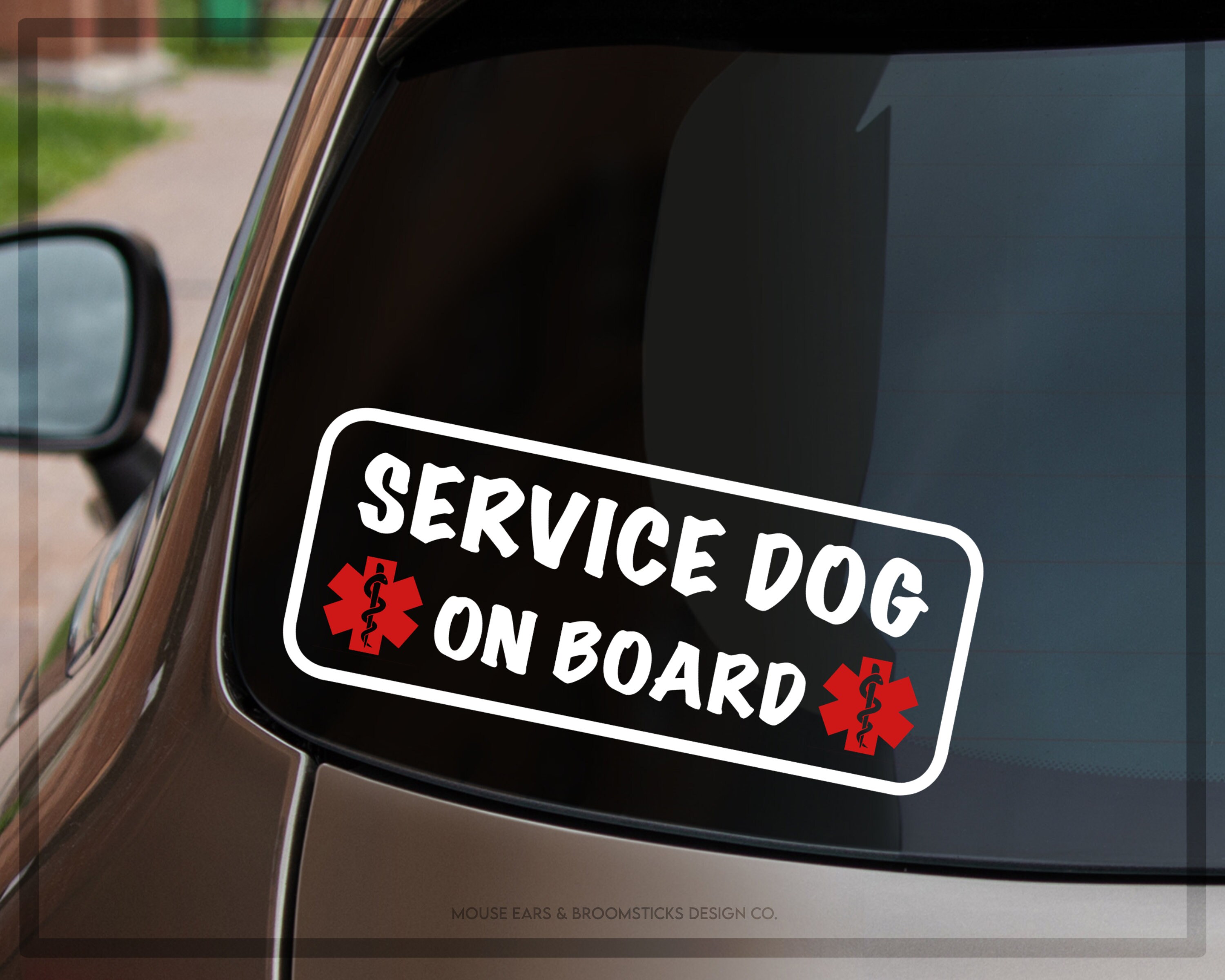 Service Dog on Board v2 Multicolour Car Decal Etsy