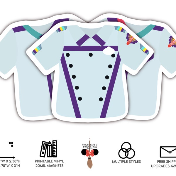 Tomorrowland Set 01 | Magical Shirts | Cast Member Costume Shirt Stickers & Magnets