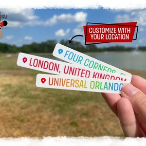 INDIVIDUALISIERBAR | Benutzerdefinierte Positionsmarkierung | Ort Aufkleber | Tolle Geschenkidee für Ihre Lieben und Freunde