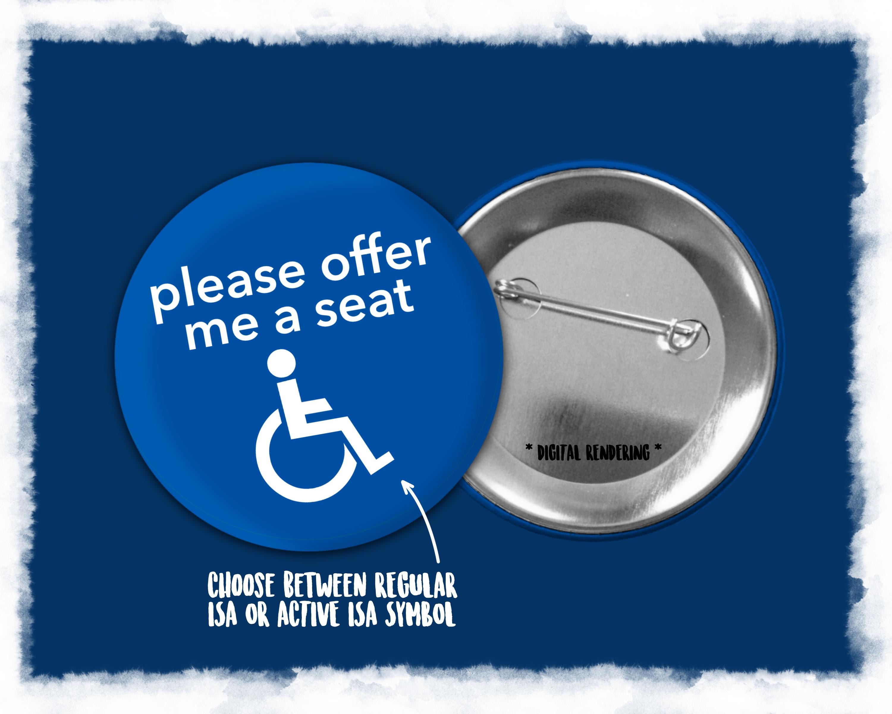 Please Offer Me a Seat Badge - Etsy display picture 1
