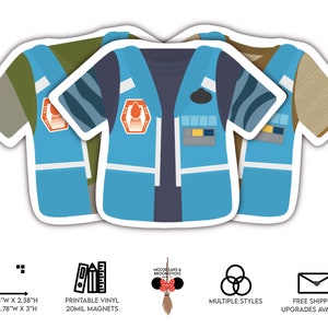 SWGE Set 02 | Millennium Falcon Smuggler's Run | Magical Shirts | Cast Member Costume Shirt Stickers and Magnets