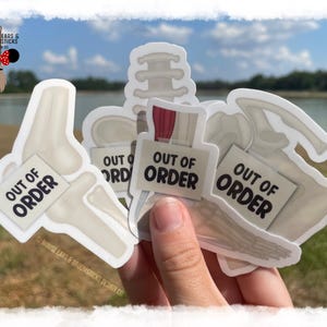 Out of Order Bones and Joints Chronic Illness Stickers