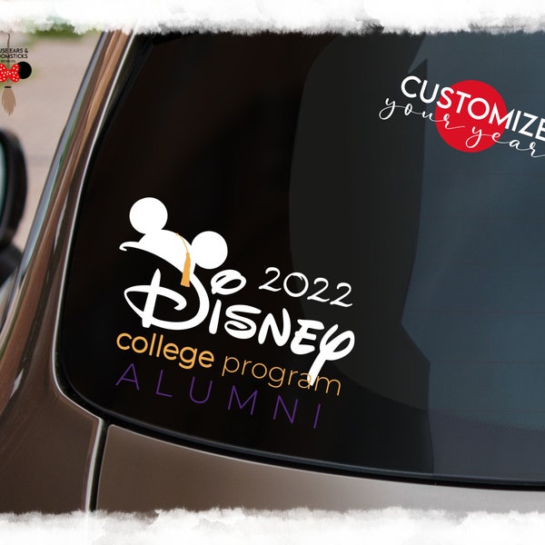 CUSTOMIZABLE | Disney College Program Alumni | Layered Car Decal with Applicator