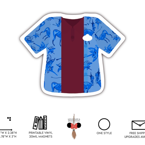 Pandora World of Avatar Set 02 | Magical Shirts | Cast Member Costume Shirt Stickers & Magnets