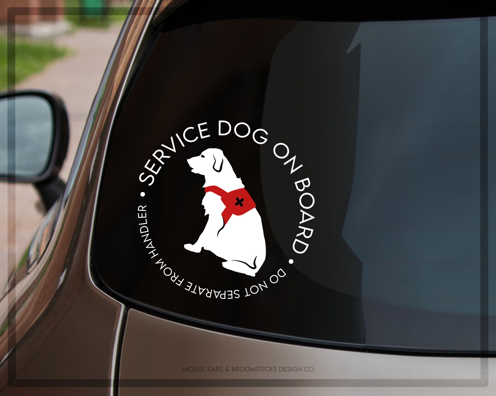 Service Dog on Board v4 Multicolour Car Decal Etsy