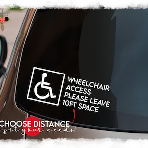 Wheelchair Access Needed | Car Decal with Applicator