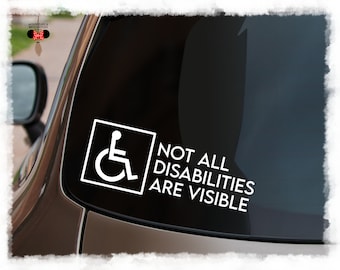 Not All Disabilities Are Visible Decal with Applicator ᴜᴘᴅᴀᴛᴇ ʟɪsᴛɪɴɢ ᴘʜᴏᴛᴏ