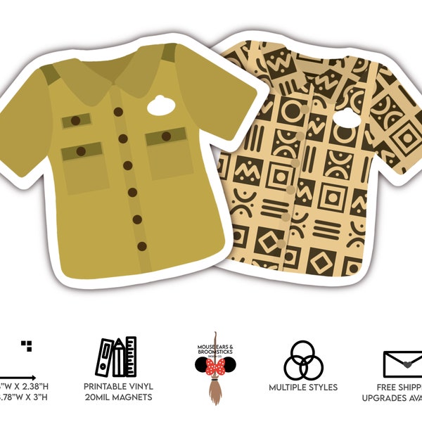 Africa Attractions | Magical Shirts | Cast Member Costume Shirt Stickers & Magnets